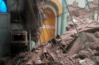 تهدّم مسجد مكون من طابقين في قرية السلامية بنجع حمادي في قنا